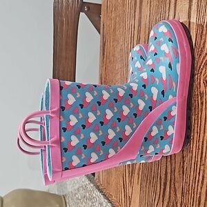 Girls Heart Rainboots size 2